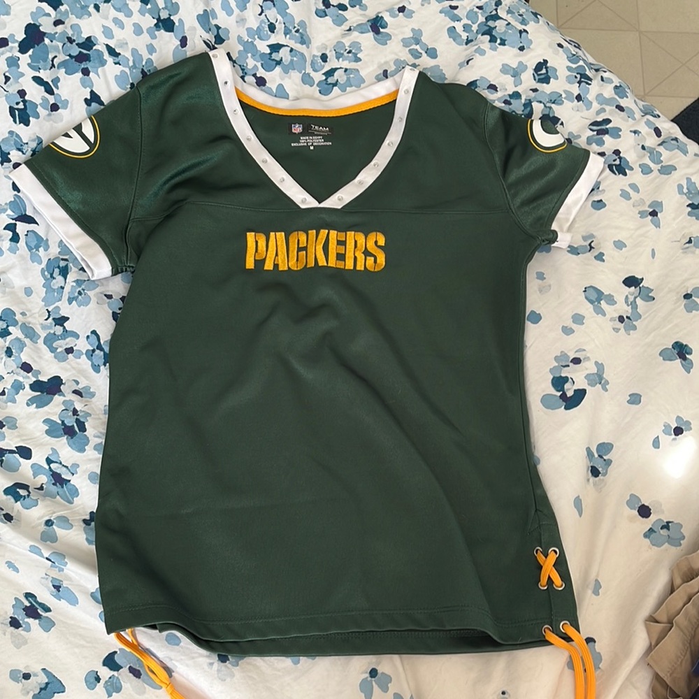 Woman’s Packers Jersey Material Top